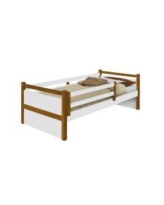 Cama Babá Bianca Design Infantil Solteiro Branco/amêndoa Acompanha Luminária Led